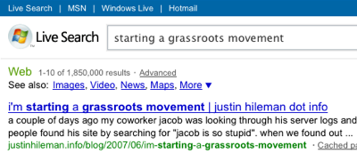 Starting a grassroots movement